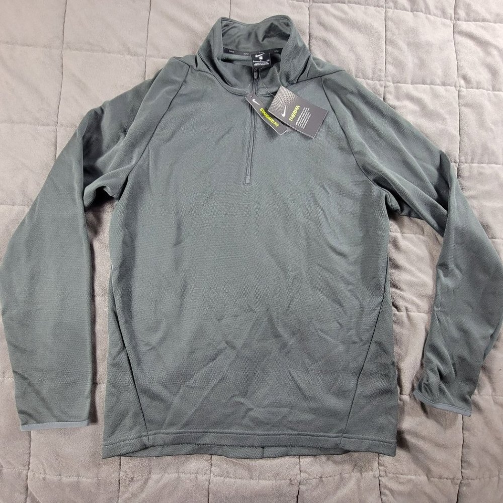 Nike Mens Small Black 1/4 Zip Pullover Long Sleeve Casual Outdoors Training